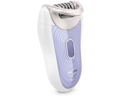 Depilator i golarka damska Philips Depilator satin soft HP6523/02 biało-fioletowy